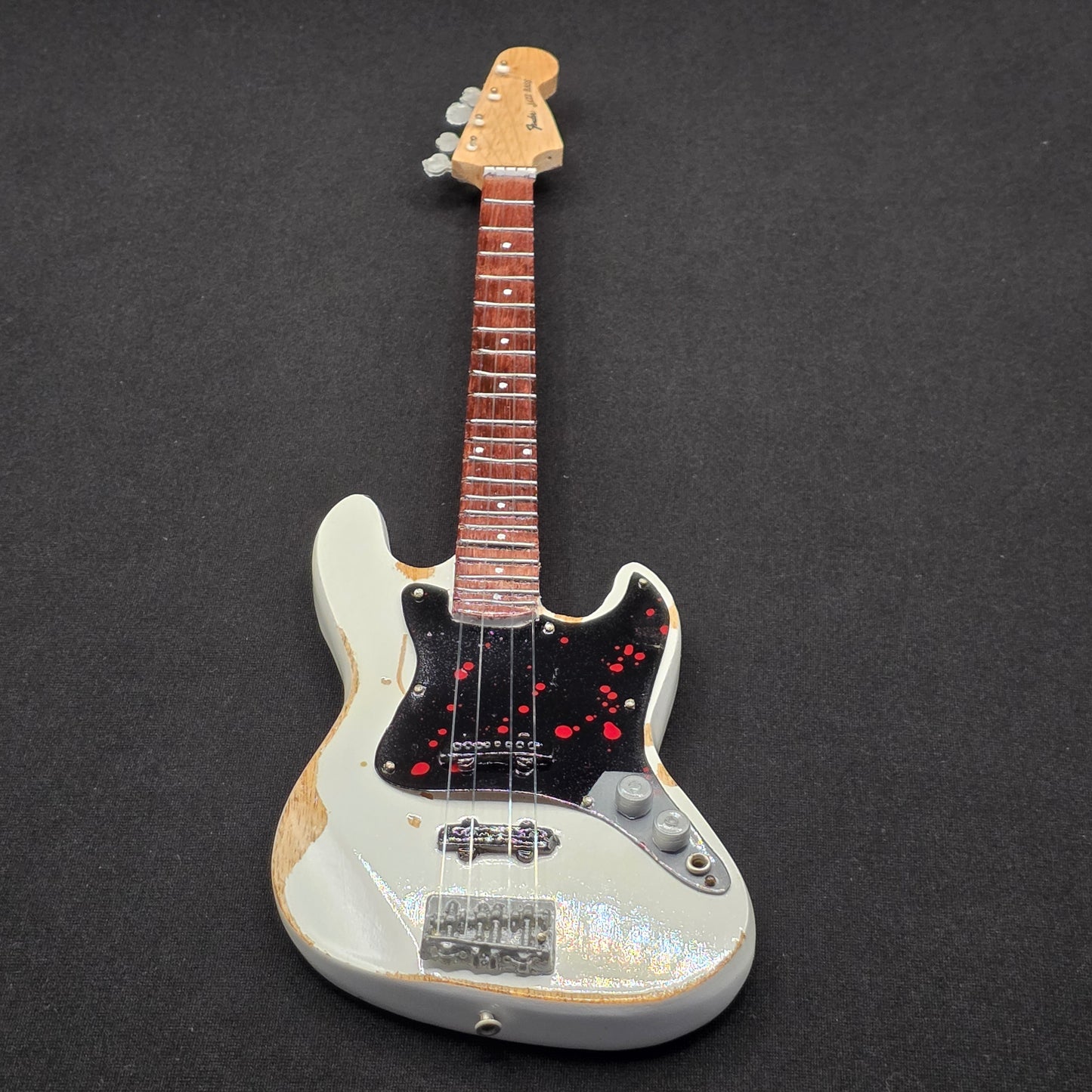 Miniature Guitar - Flea Red Hot Chili Peppers RHCP Fender Jazz Bass - Model Guitar Inc Stand