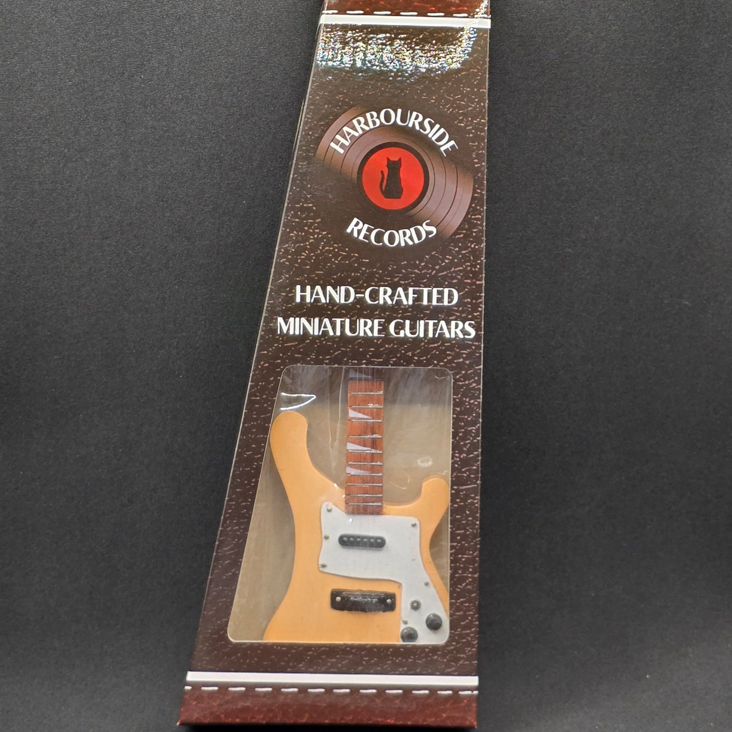 Miniature Guitar - Rickenbacker Bass Natural - Model Guitar Inc Stand