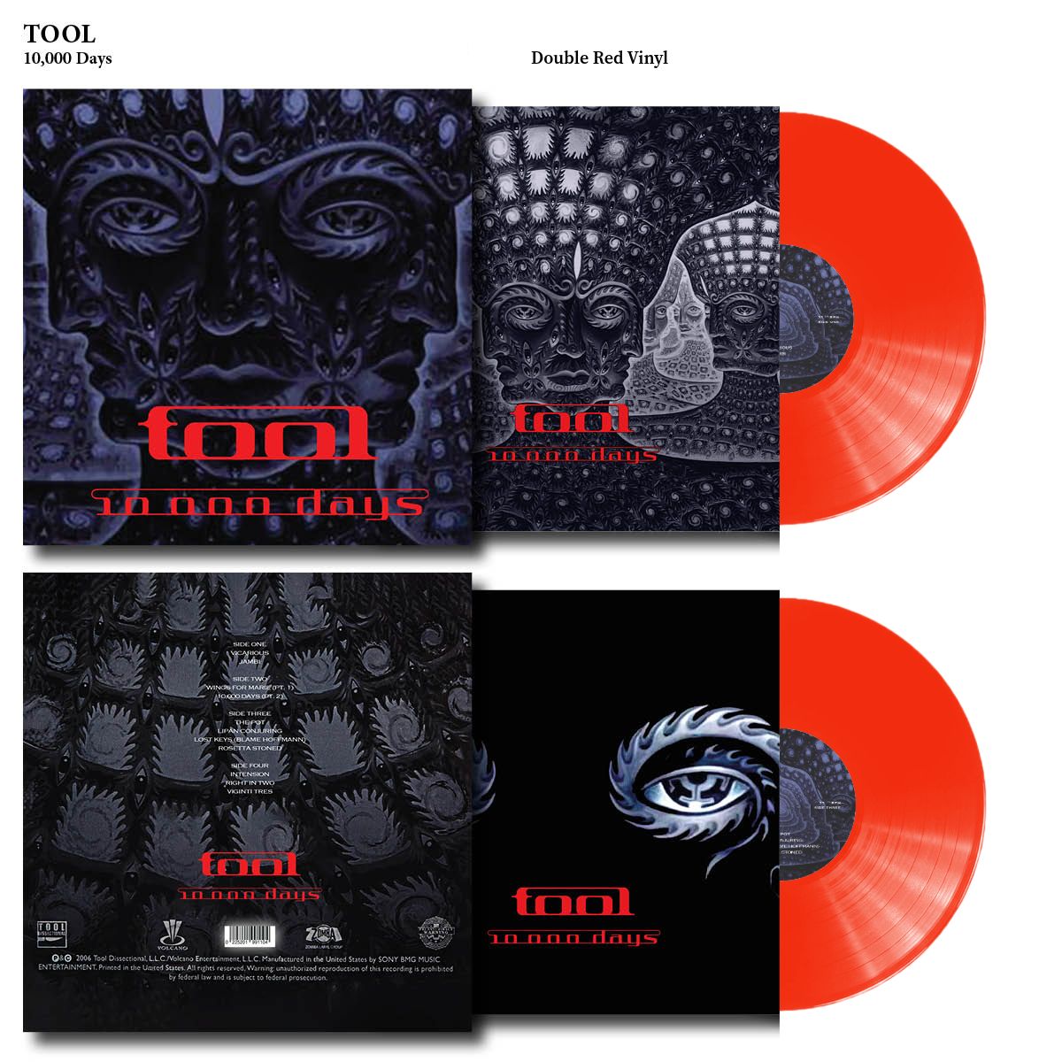TOOL – 10,000 Days 2LP COLOURED VINYL RECORD LP