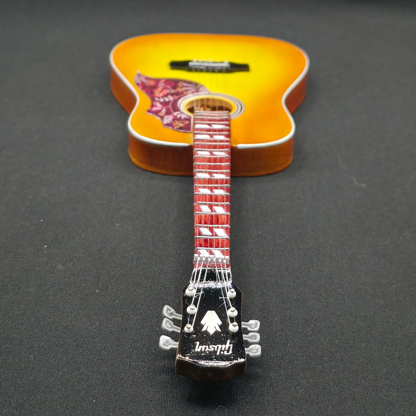 Miniature Guitar - Taylor Swift Eras Tour - Folklore Gibson Hummingbird Acoustic - Model Guitar Inc Stand