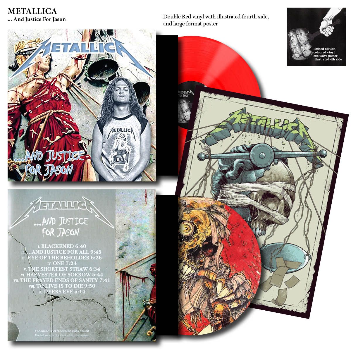 Metallica - And Justice For Jason - ( And Justice For All.. + BASS ) 2LP Vinyl Record