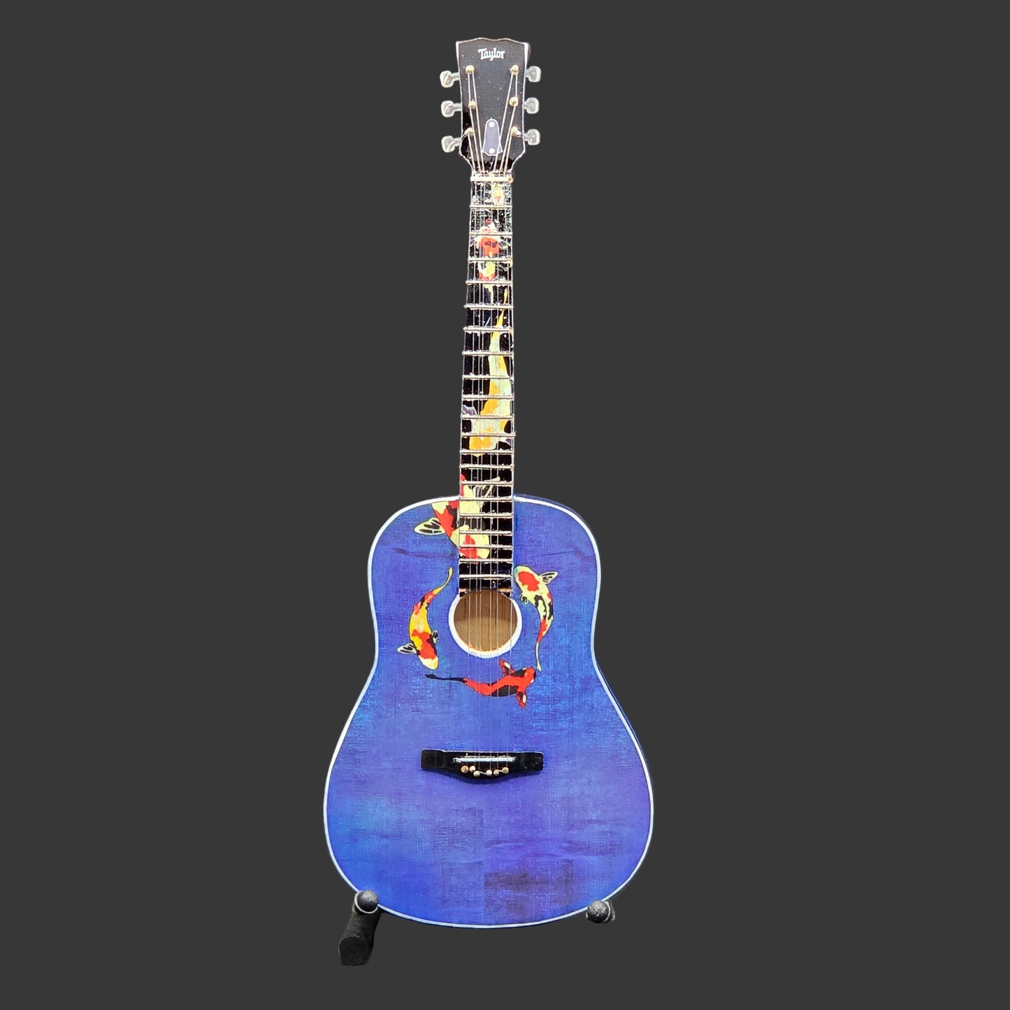 Miniature Guitar - Taylor Swift Eras Tour - Koi Fish - Model Guitar Inc Stand