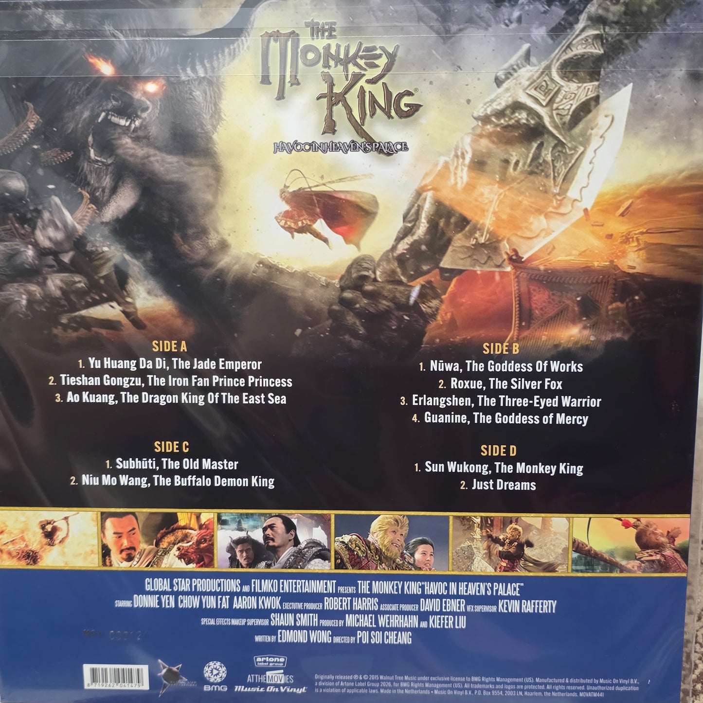 The Monkey King Vinyl Record- Original Motion Picture Soundtrack 2LP Gold Ltd Ed  / 500