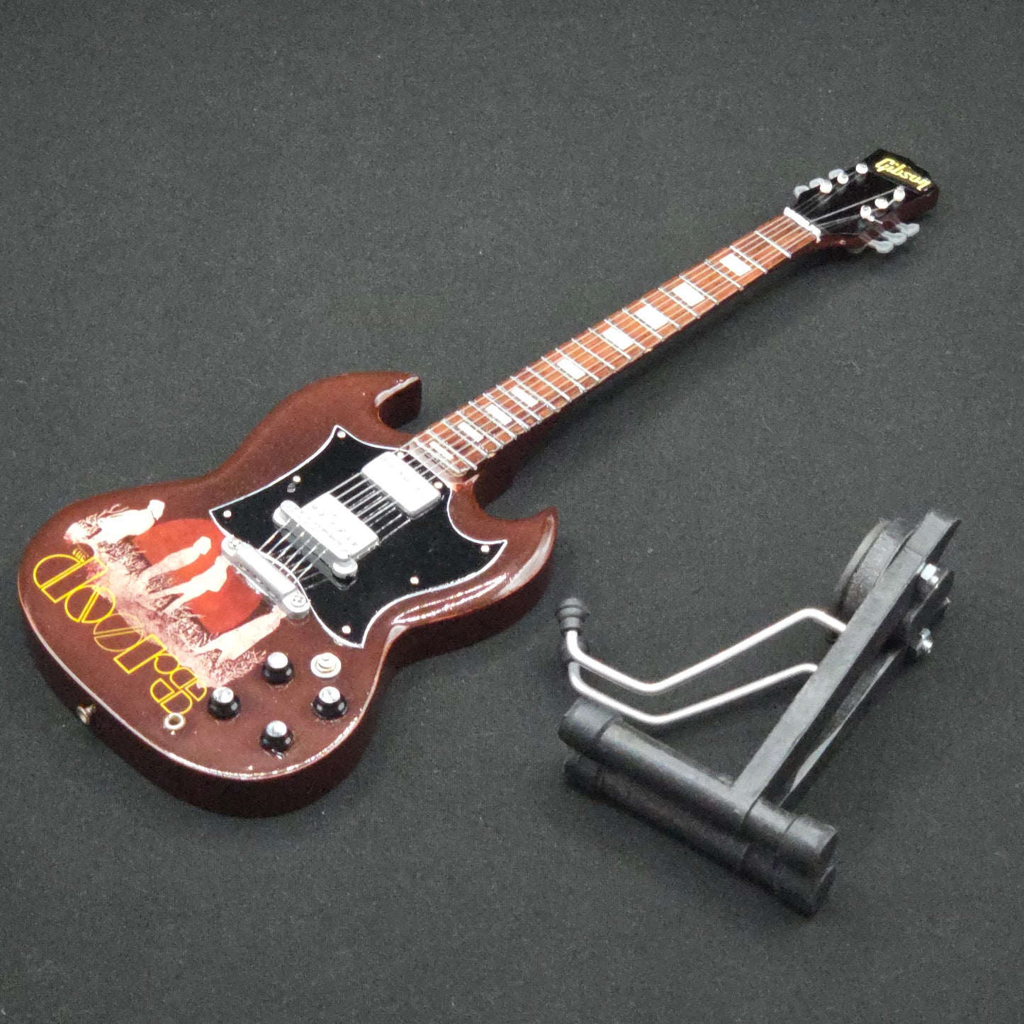 Miniature Guitar - The Doors Gibson SG - Model Guitar Inc Stand