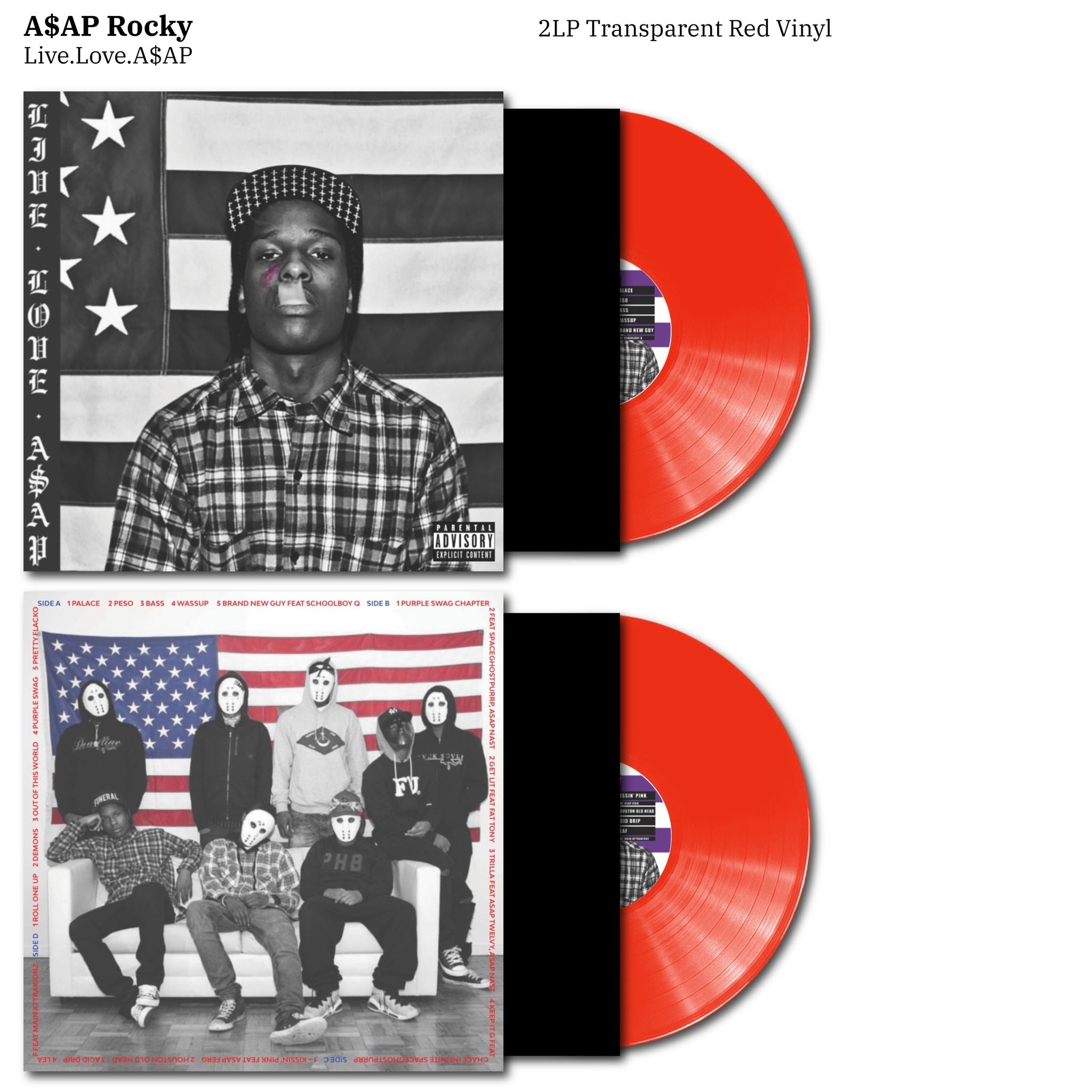 A$AP Rocky / Live.Love.A$AP [2LP]レコード ASAP Rocky Live Love ASAP 2LP Vinyl Limited Black 12