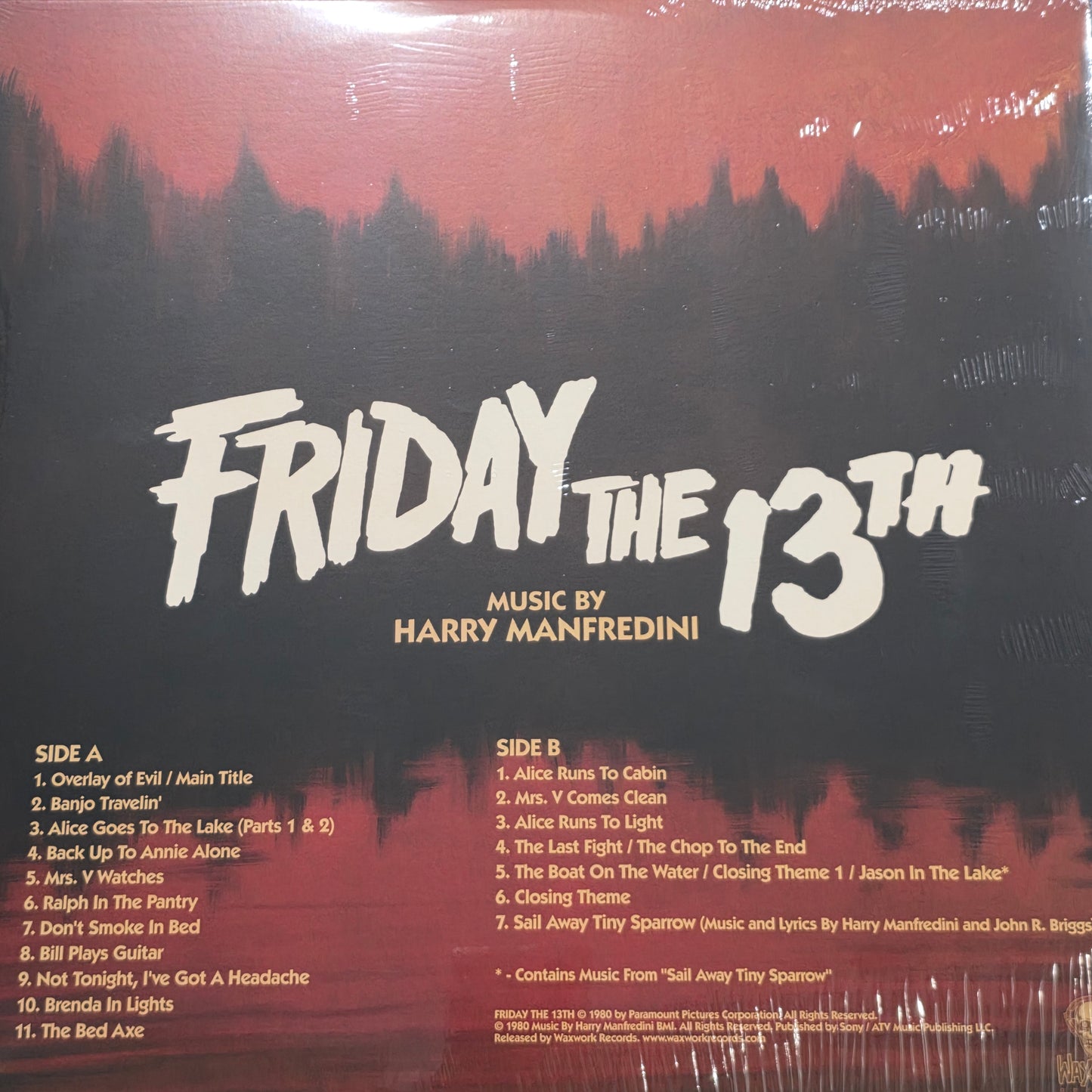 Harry Manfredini - Friday The 13th (Original Motion Picture Score) (LP, Album, RE, RP, Sil) Vinyl Record / LP