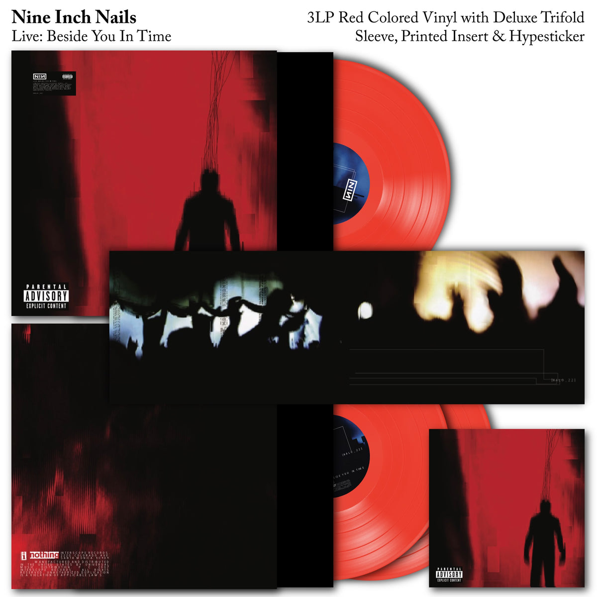Nine Inch Nails - Live : Beside You In Time NIN Vinyl Record 3LP