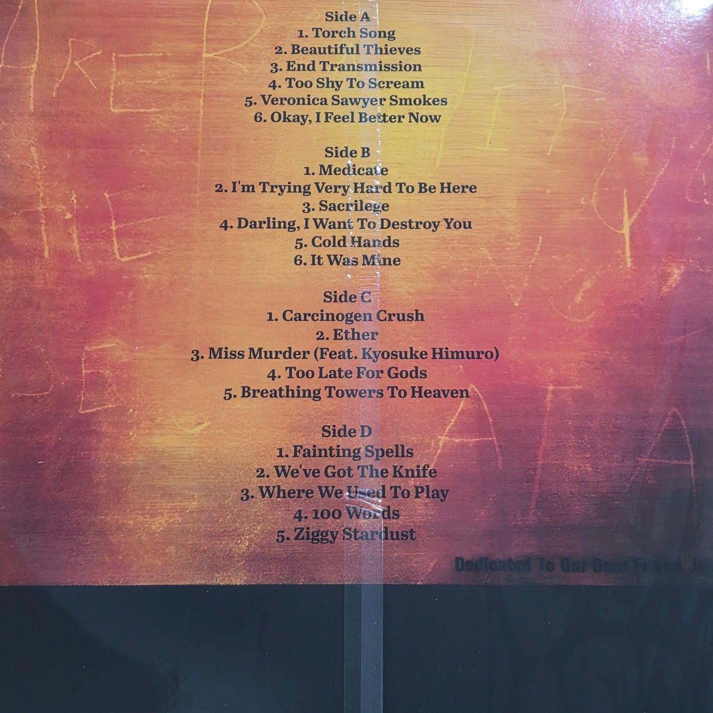 AFI - Crash Love Vinyl Record 2LP Gold (Coloured Vinyl Deluxe Edition )  A Fire Inside