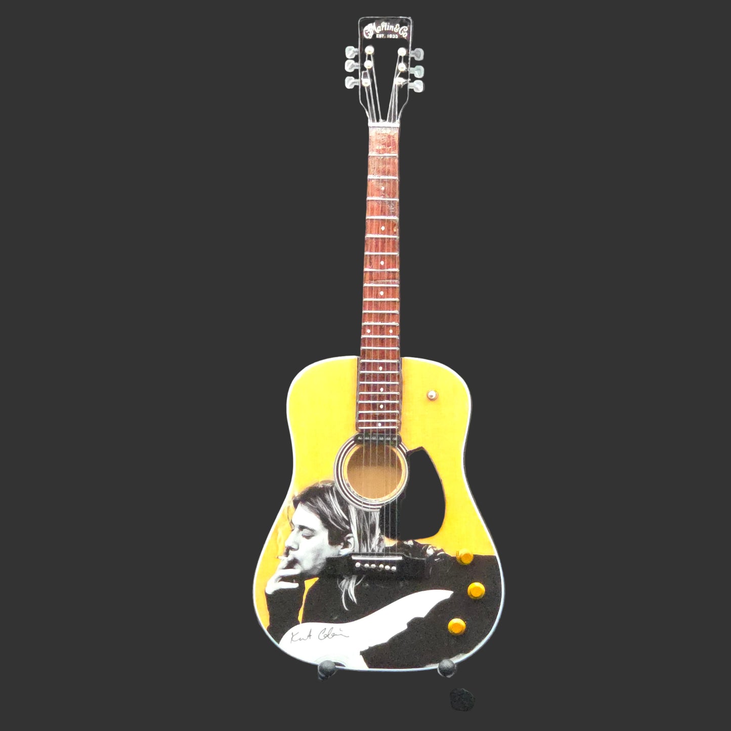 Miniature Guitar - Nirvana Kurt Cobain Unplugged - Model Guitar Inc Stand