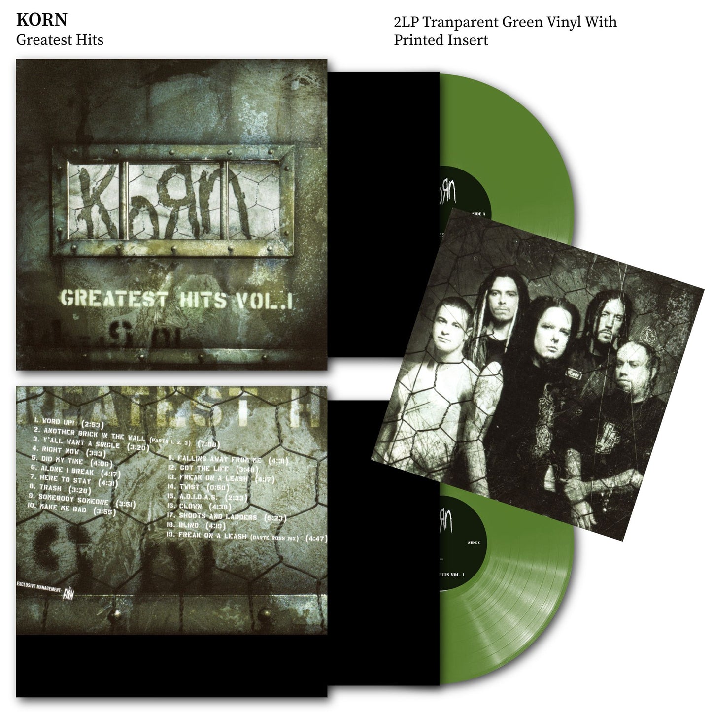 Korn – Greatest Hits Vol. 1 "2LP COLOURED VINYL  RECORD"