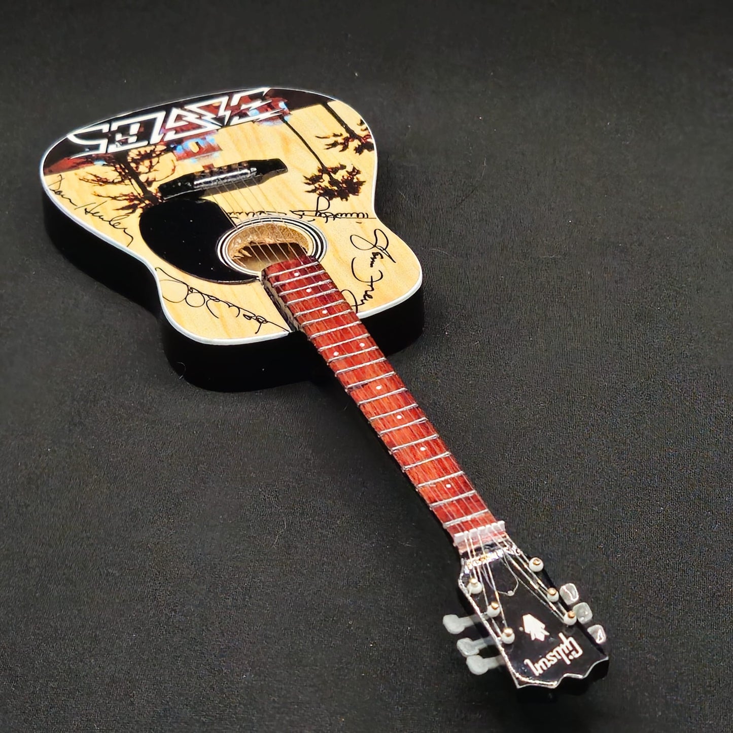 Miniature Guitar - The Eagles  Hotel California Gibson Acoustic - Model Guitar Inc Stand
