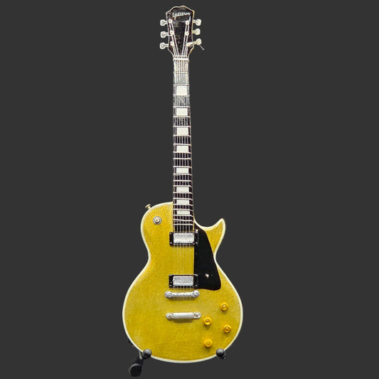 Miniature Guitar - Gibson Les Paul Gold Top - Model Guitar Inc Stand
