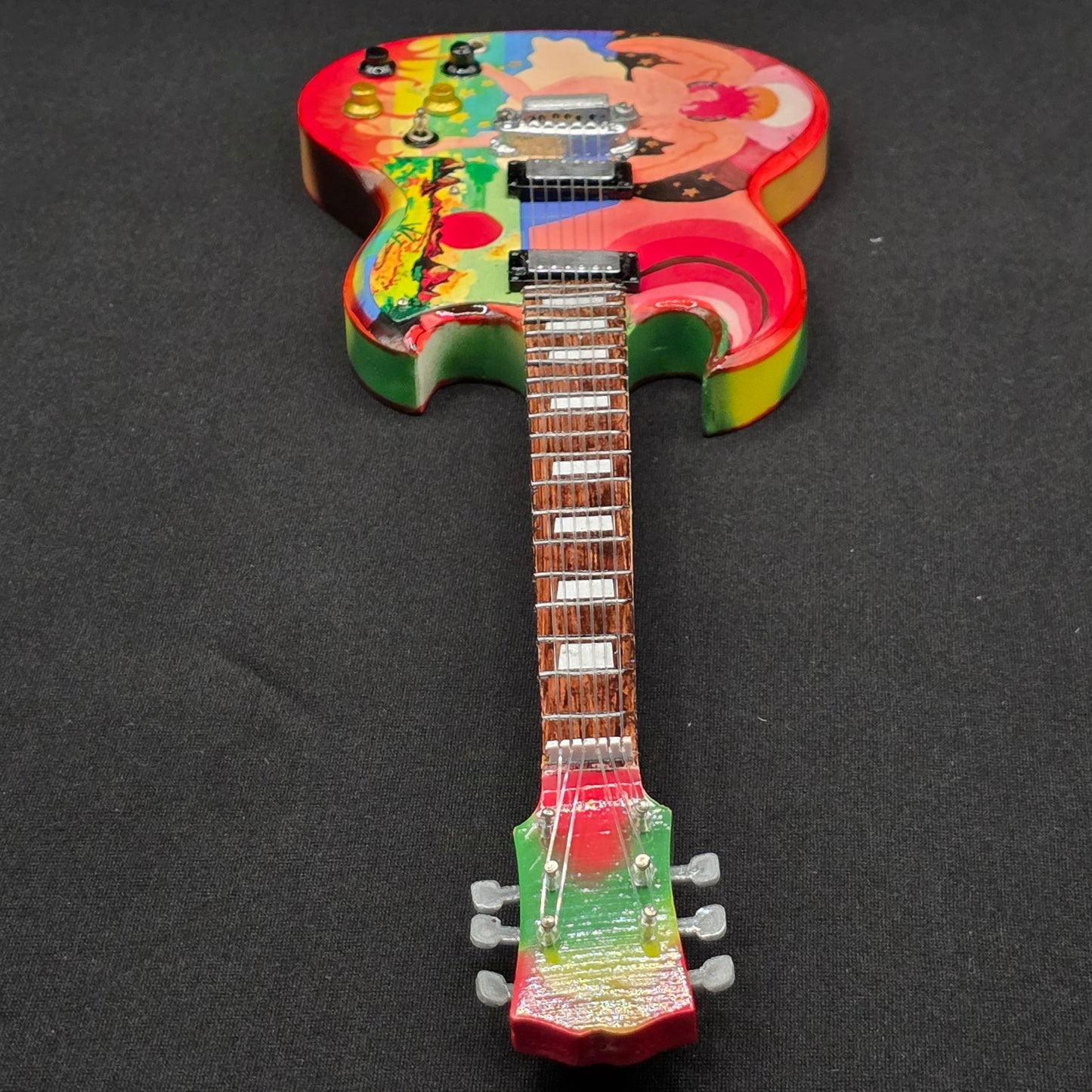 Miniature Guitar - Eric Clapton The Fool SG Gibson - Model Guitar Inc Stand