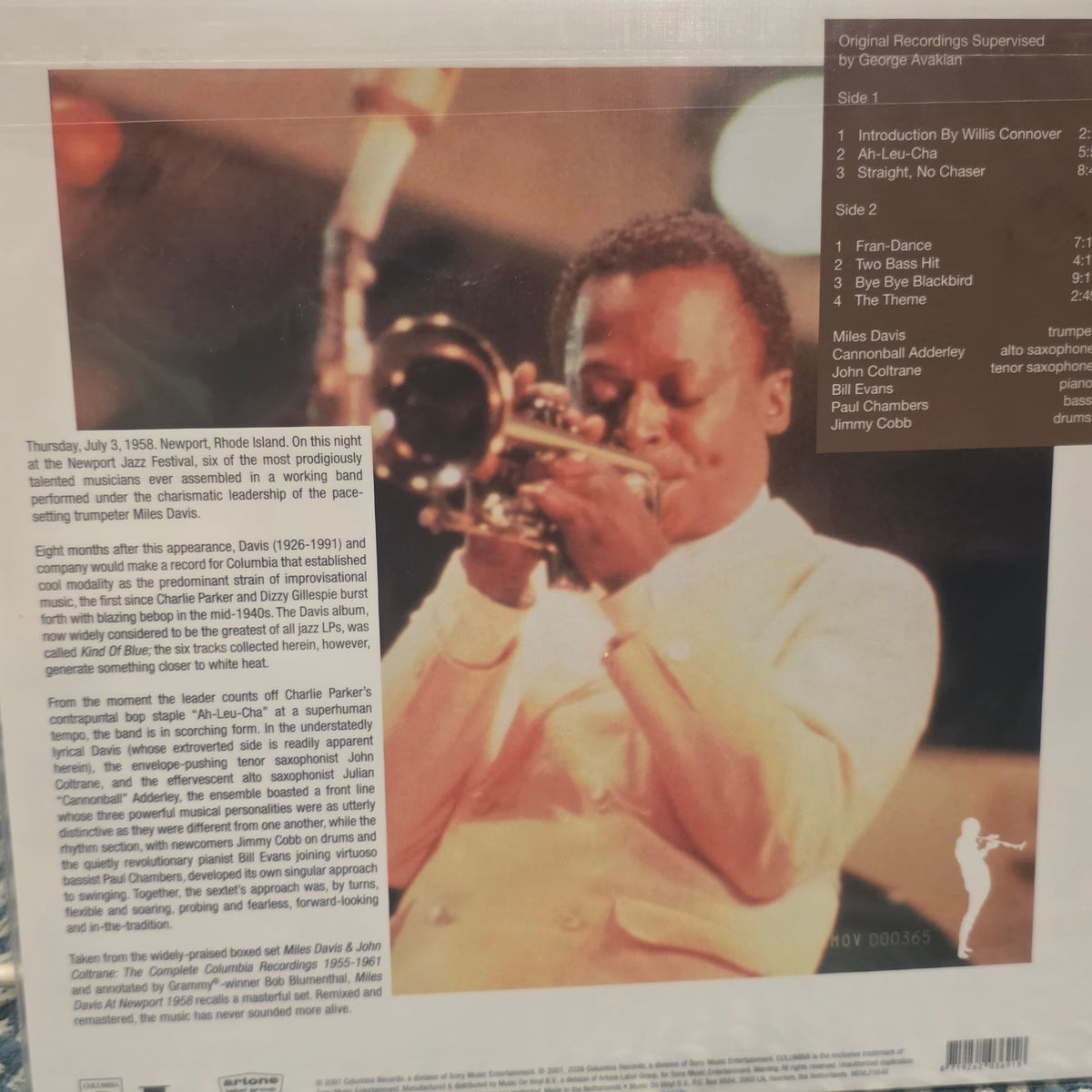 MILES DAVIS AT NEWPORT 1958 VINYL RECORD 180G