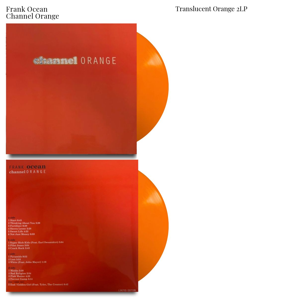 Frank Ocean - Channel Orange 2LP Vinyl Record