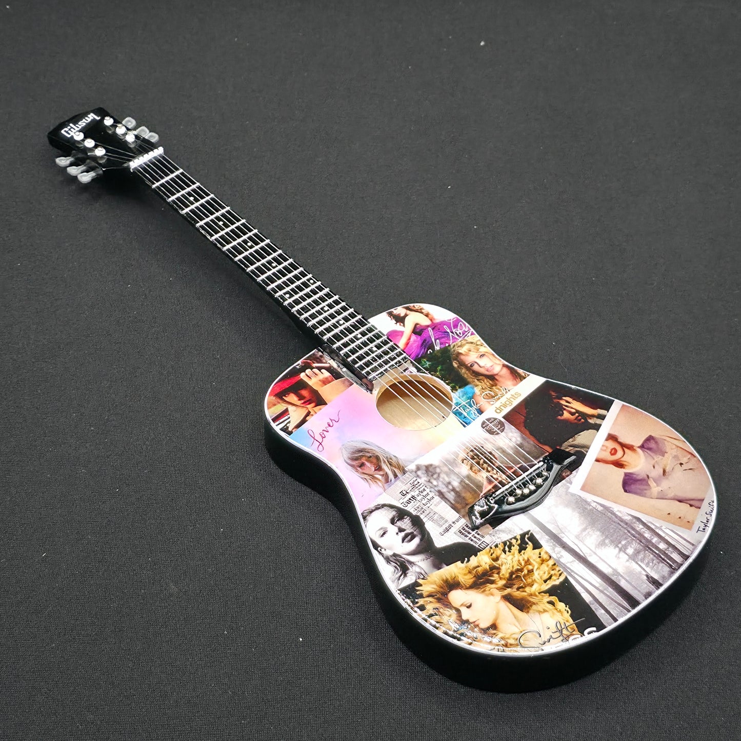 Miniature Guitar - Taylor Swift Album Covers Acoustic Gibson - Model Guitar Inc Stand