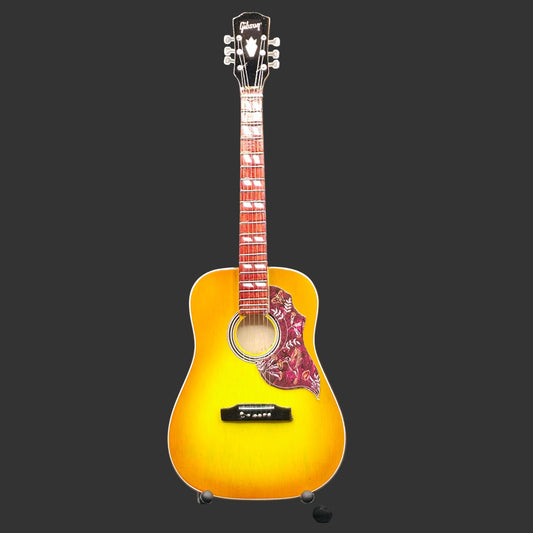 Miniature Guitar - Taylor Swift Eras Tour - Folklore Gibson Hummingbird Acoustic - Model Guitar Inc Stand