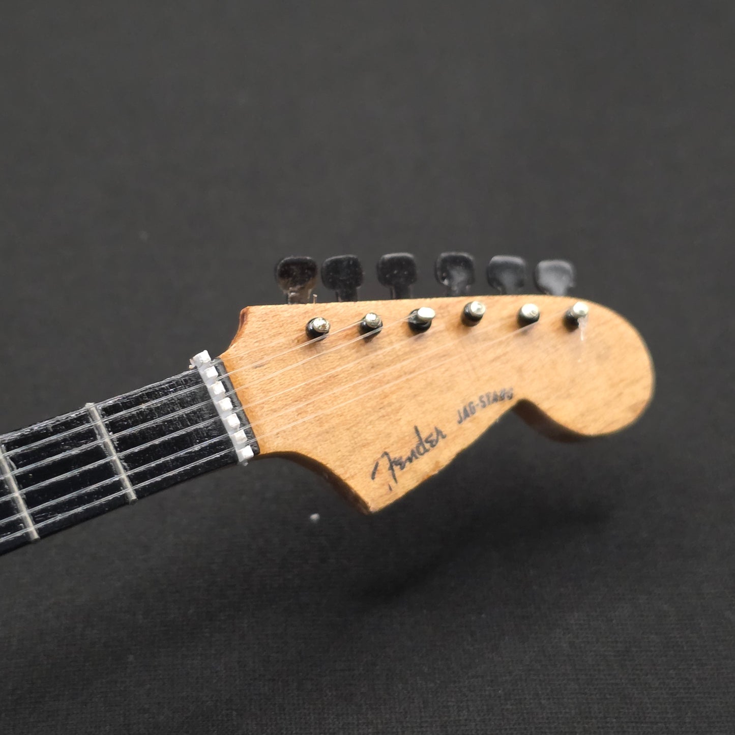 Miniature Guitar - Nirvana Kurt Cobain Fender Jagstang Sonic Blue- Model Guitar Inc Stand