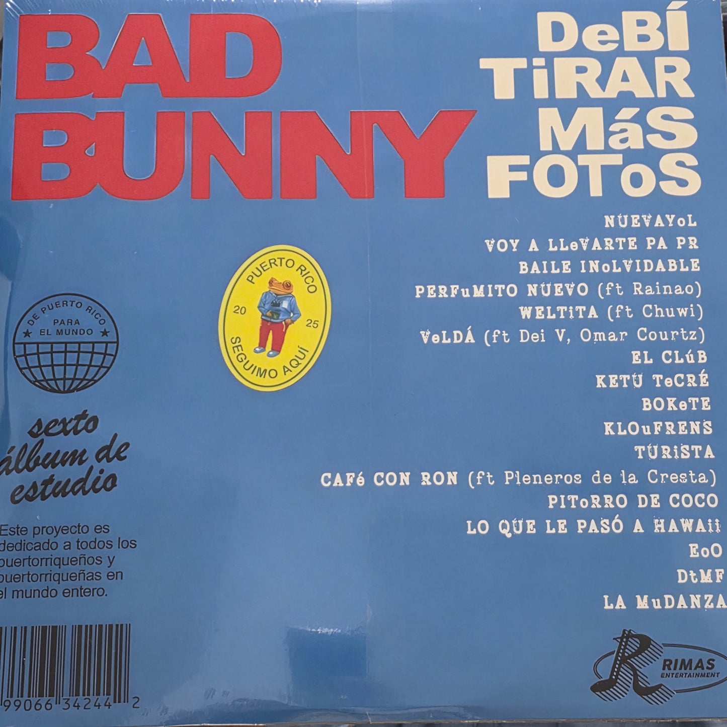 Bad Bunny - DeBÍ TiRAR MáS FOToS Double Vinyl Record 2LP Coloured Debi Tirar Mas Fotos