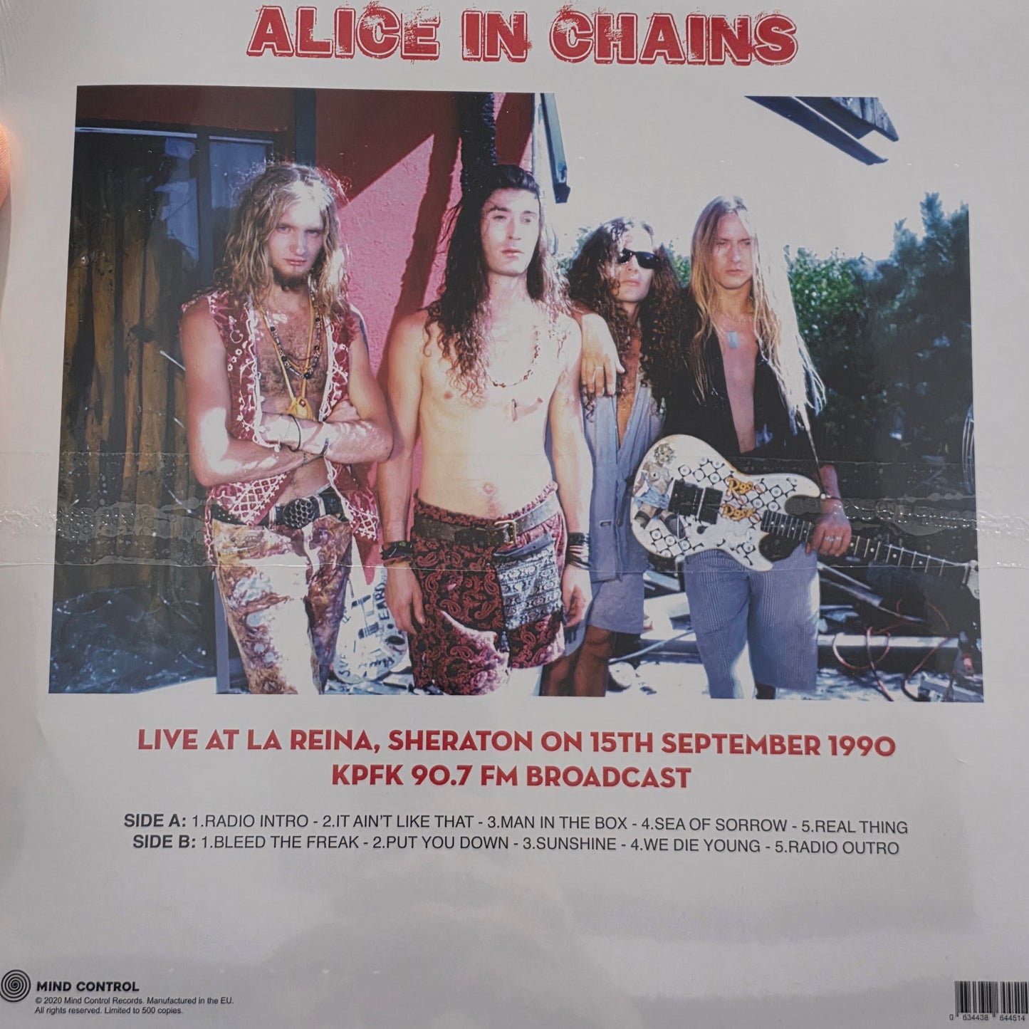 ALICE IN CHAINS - LIVE 1990 SHERATON  LA REINA VINYL RECORD LTD ED / 500