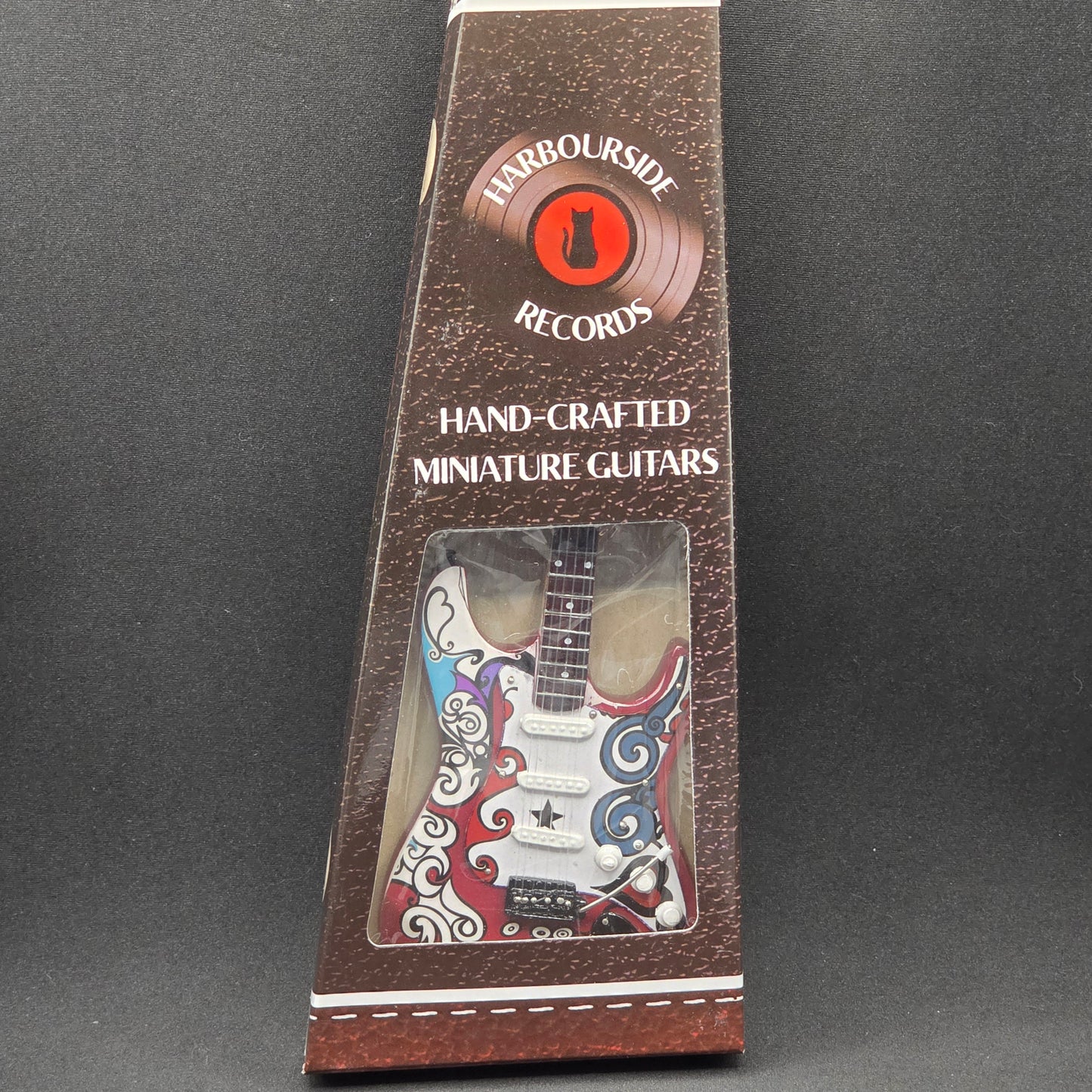 Miniature Guitar - Jimi Hendrix Saville Sgt Pepper Fender Stratocaster- Model Guitar Inc Stand