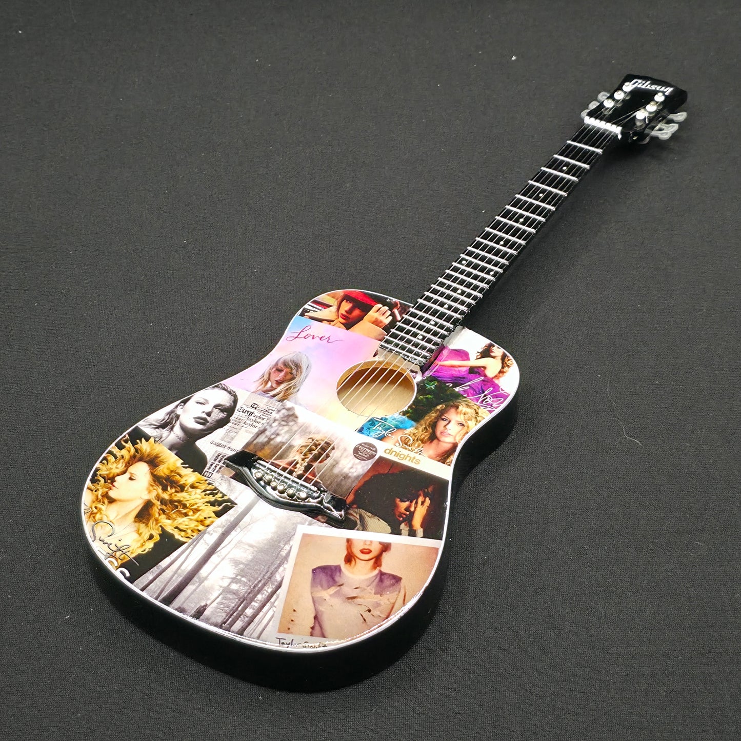 Miniature Guitar - Taylor Swift Album Covers Acoustic Gibson - Model Guitar Inc Stand