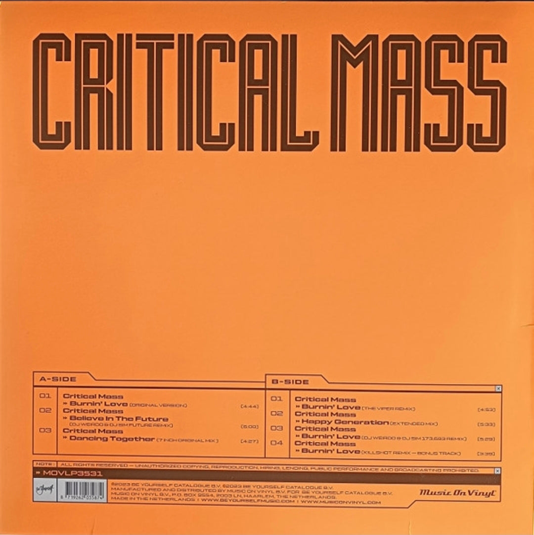Critical Mass - Hardcore Legends (12", Comp, RP) Vinyl Record / LP
