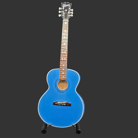 Miniature Guitar - Taylor Swift Eras Tour Lover Blue Gibson - Model Guitar Inc Stand