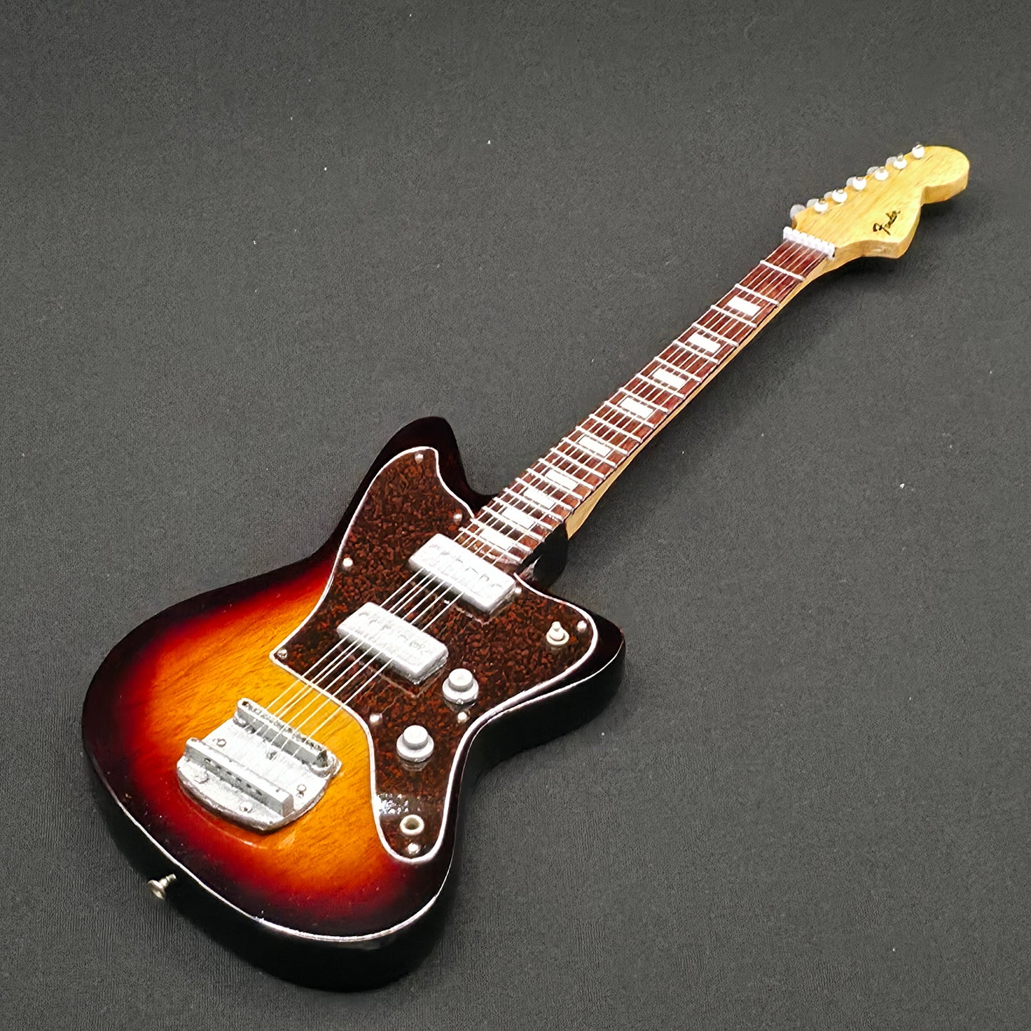 Miniature Guitar - Fender Jazzmaster Sunburst  - Model Guitar Inc Stand