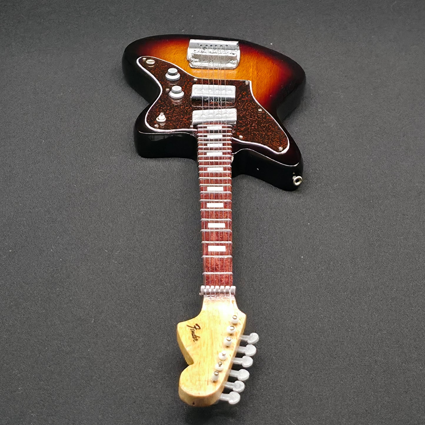 Miniature Guitar - Fender Jazzmaster Sunburst  - Model Guitar Inc Stand