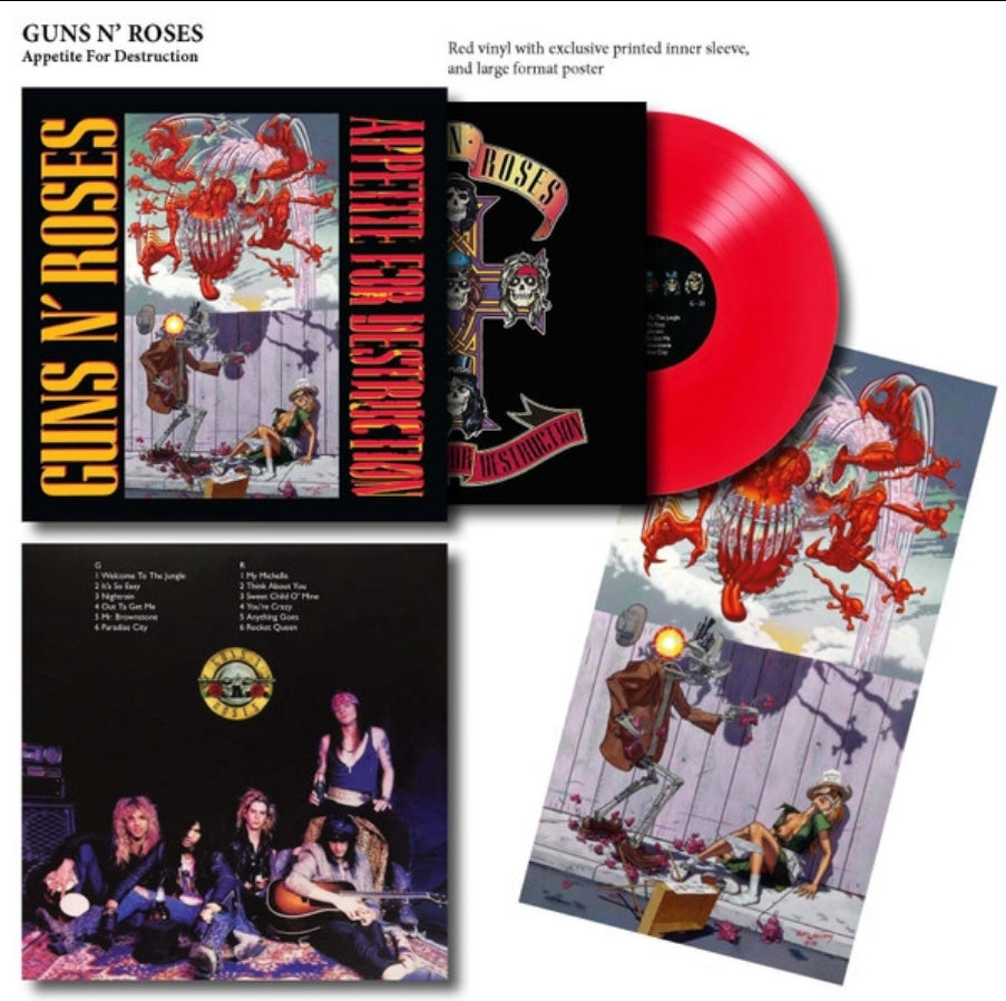 GUNS N ROSES - APPETITE FOR DESTRUCTION VINYL COLOURED VINYL