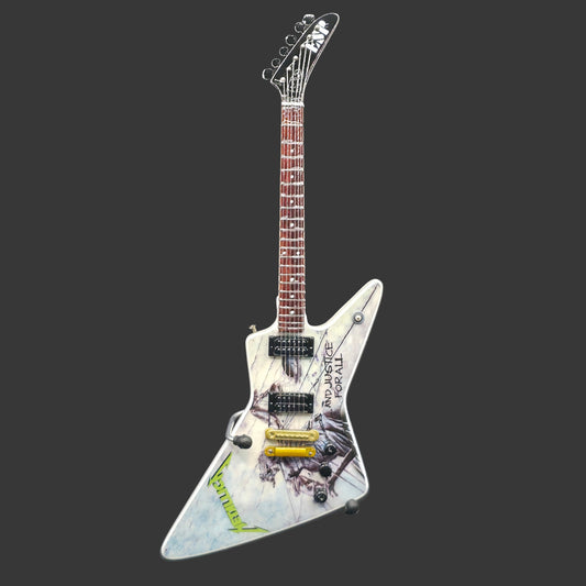 Miniature Guitar - Metallica "And Justice For All" ESP - Model Guitar Inc Stand