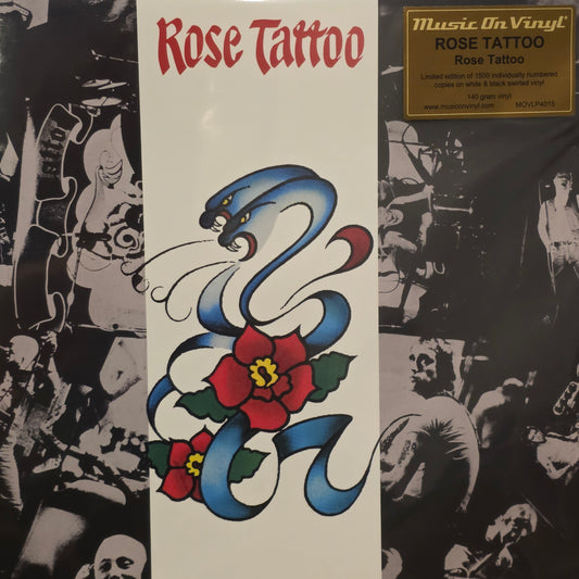 Rose Tattoo - Rose Tattoo Self Titled Vinyl Record LP Limited Edition/1500 Black & White Swirl
