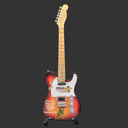 Miniature Guitar - Radiohead Jonny Greenwood Fender Telecaster - Model Guitar Inc Stand