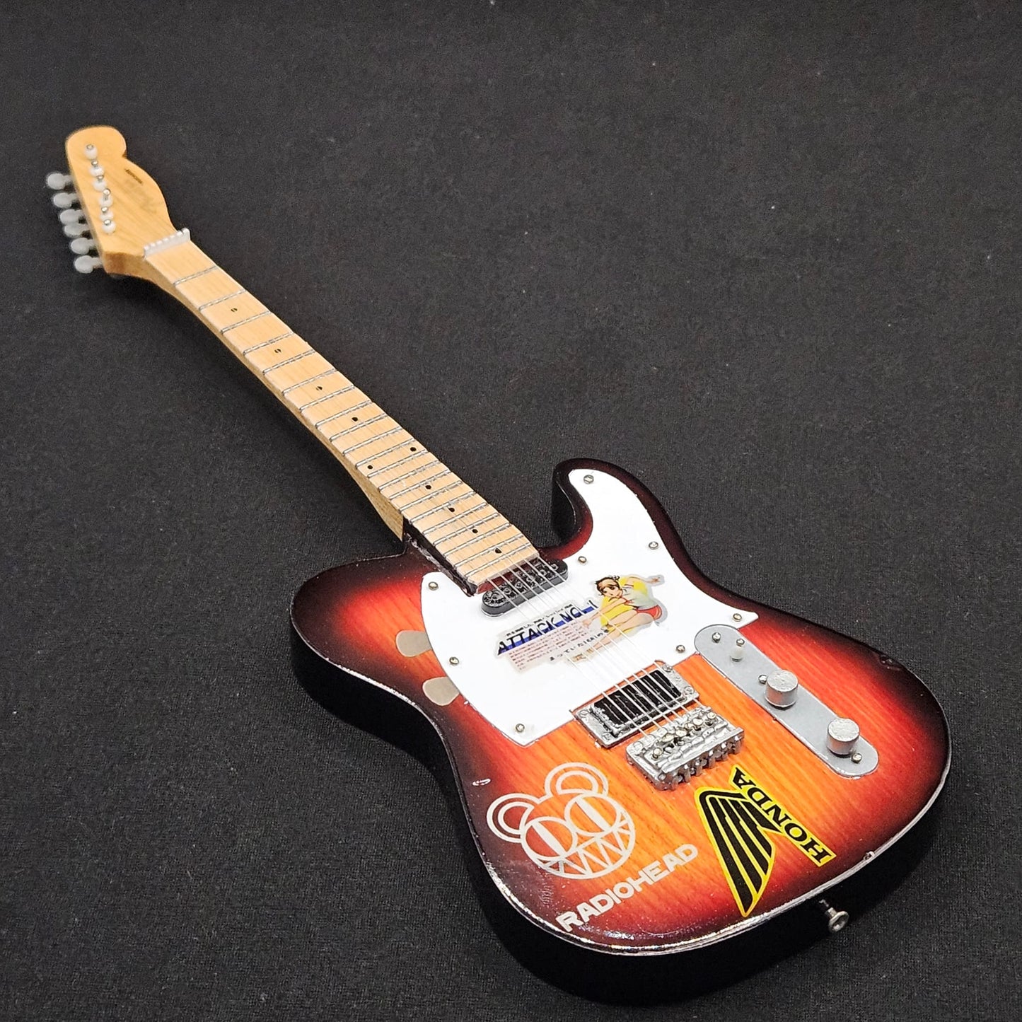 Miniature Guitar - Radiohead Jonny Greenwood Fender Telecaster - Model Guitar Inc Stand