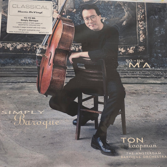 Yo-Yo Ma, Ton Koopman, The Amsterdam Baroque Orchestra - Simply Baroque - Aquamarine Coloured Vinyl Limited Edition (2xLP, RE, 180) Vinyl Record / LP