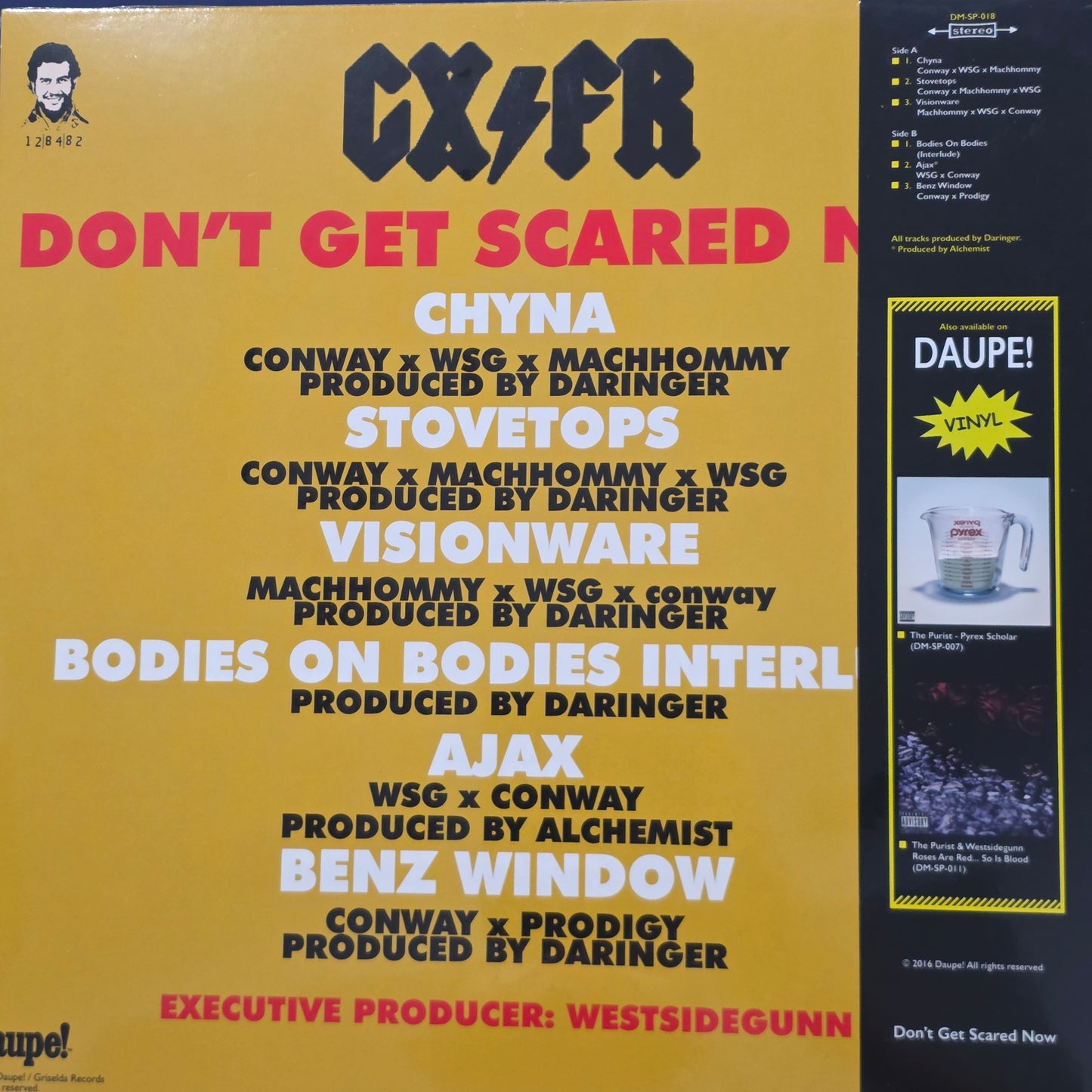GXFR ‎– Don't Get Scared Now "COLOURED VINYL RECORD" CONWAY WESTSIDE GUNN