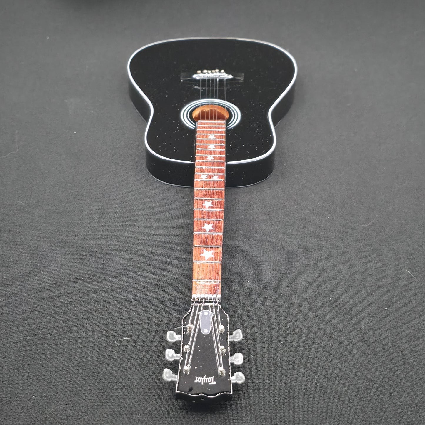 Miniature Guitar - Taylor Swift Eras Tour Black Sparkle - Model Guitar Inc Stand