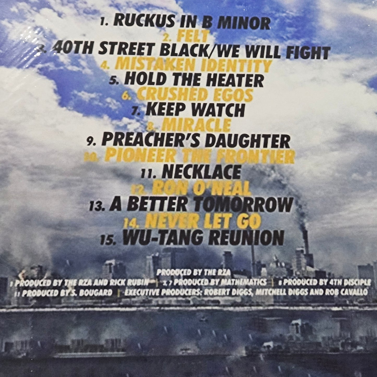 WU TANG CLAN  A BETTER TOMORROW VINYL RECORD WUTANG