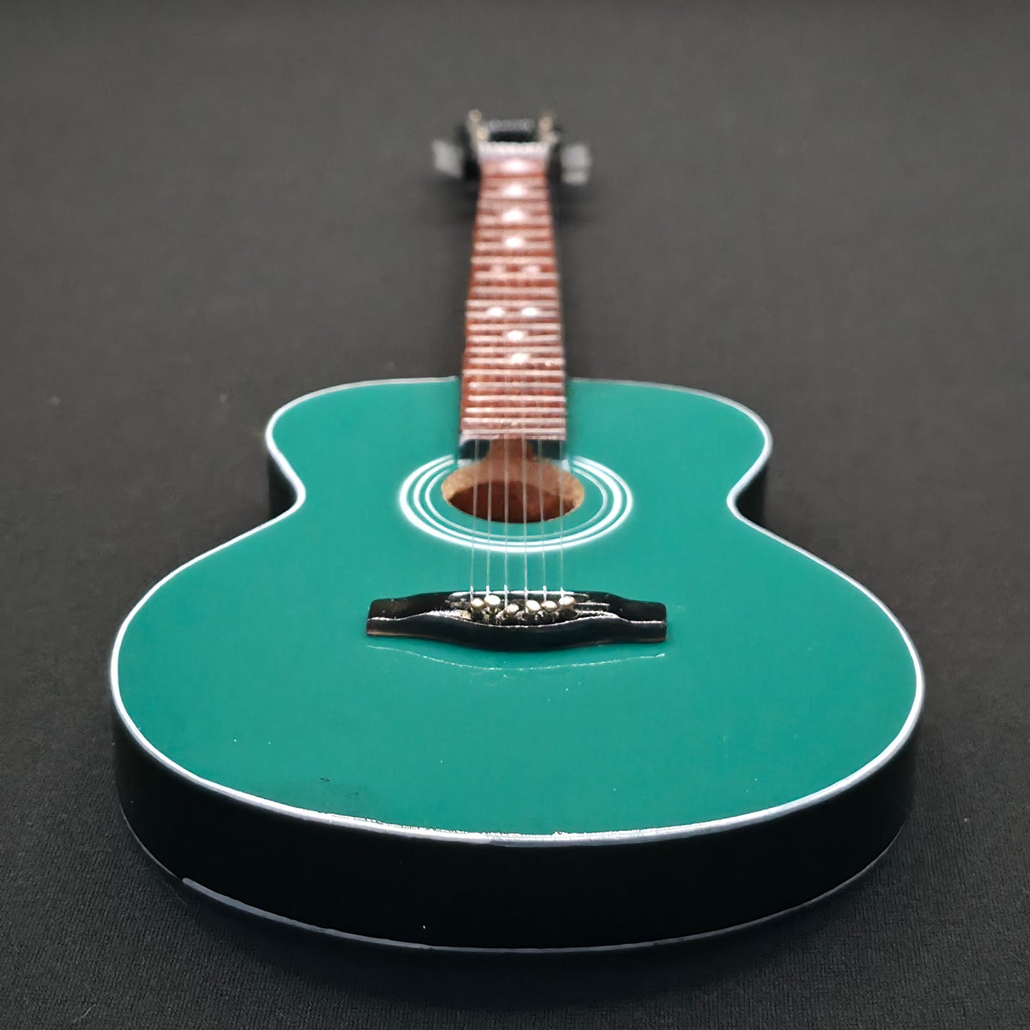 Miniature Guitar - Taylor Swift Reputation Green Gibson Acoustic - Model Guitar Inc Stand