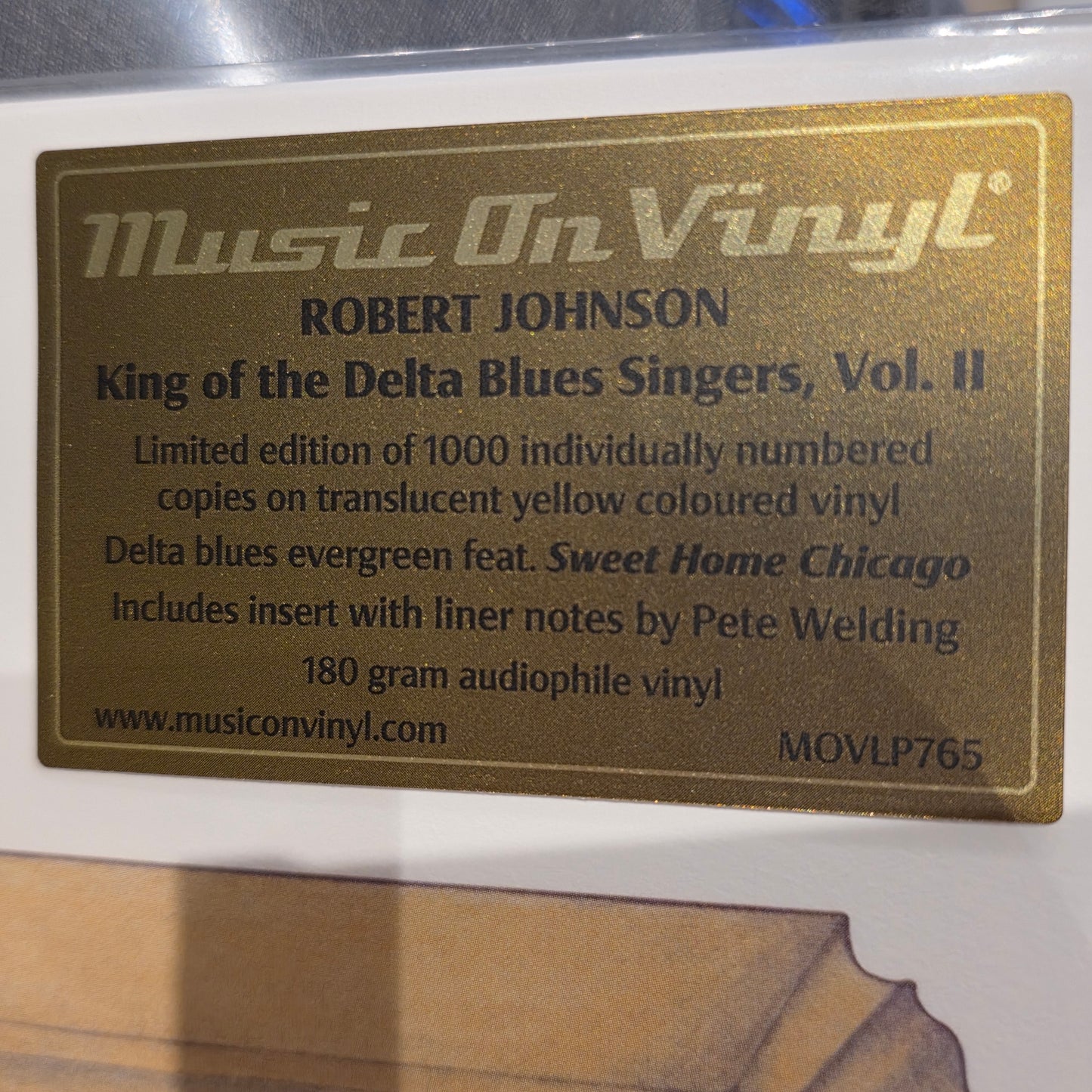 Robert Johnson - King of the Delta Blues Singers  Vol 2 Vinyl Record ltd Ed/1000 yellow vinyl