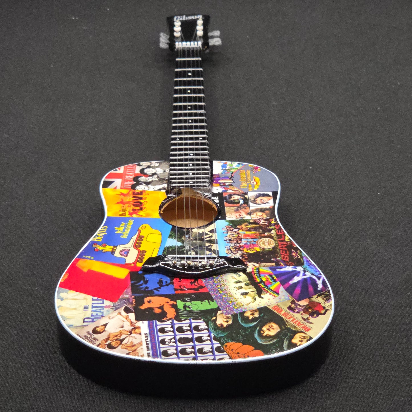 Miniature Guitar - The Beatles Album Covers - Model Guitar Inc Stand