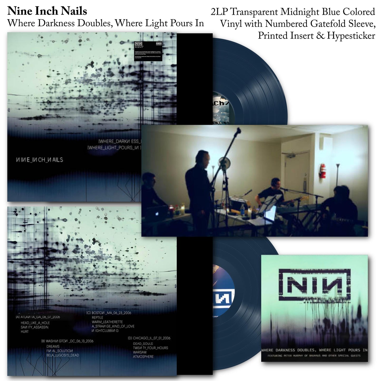 Nine Inch Nails – Where Darkness Doubles, Where Light Pours In NIN "2LP COLOURED VINYL RECORD