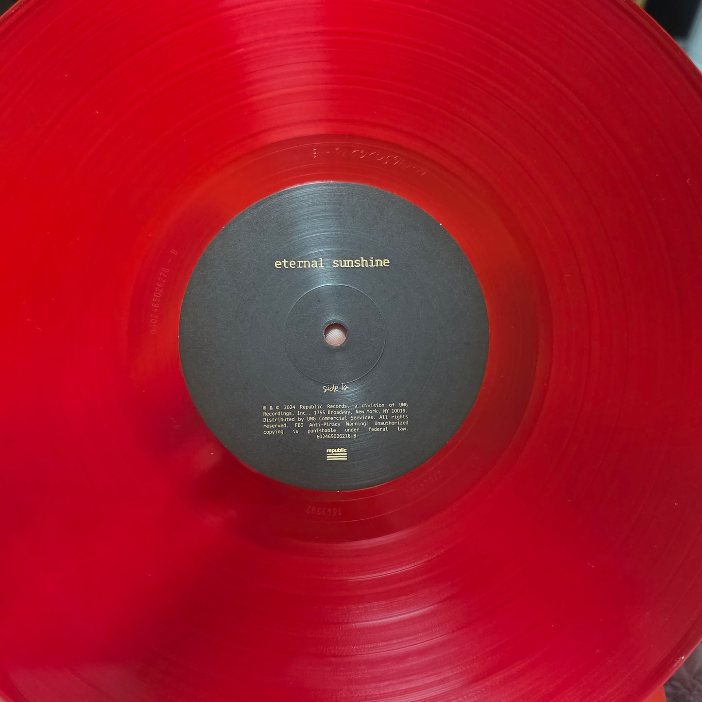 Ariana Grande -  Eternal Sunshine - Red Vinyl LP Obi Stip Japanese Edition Numbered 112/500 ASSAI RECORDS EDITION
