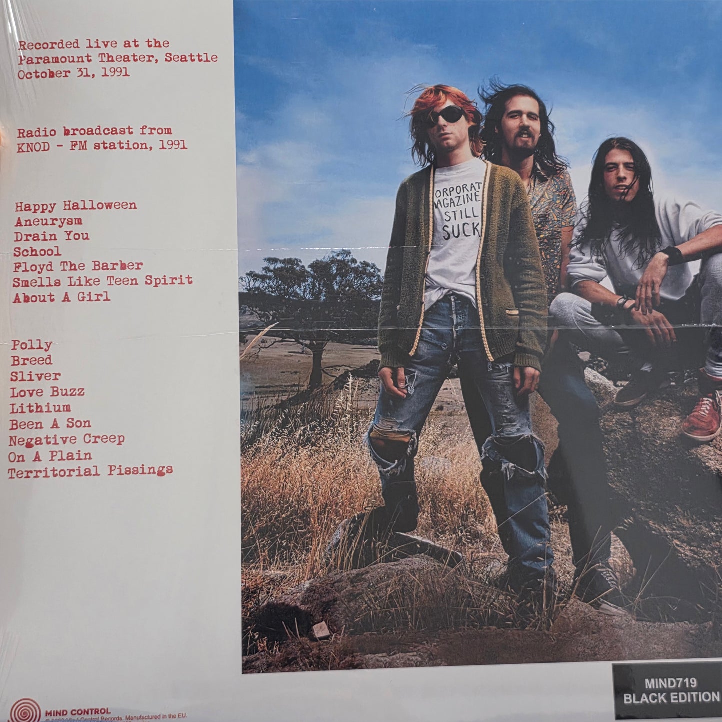 NIRVANA - HAPPY HALLOWEEN 1992 LIVE AT THE PARAMOUNT THEATRE VINYL RECORD