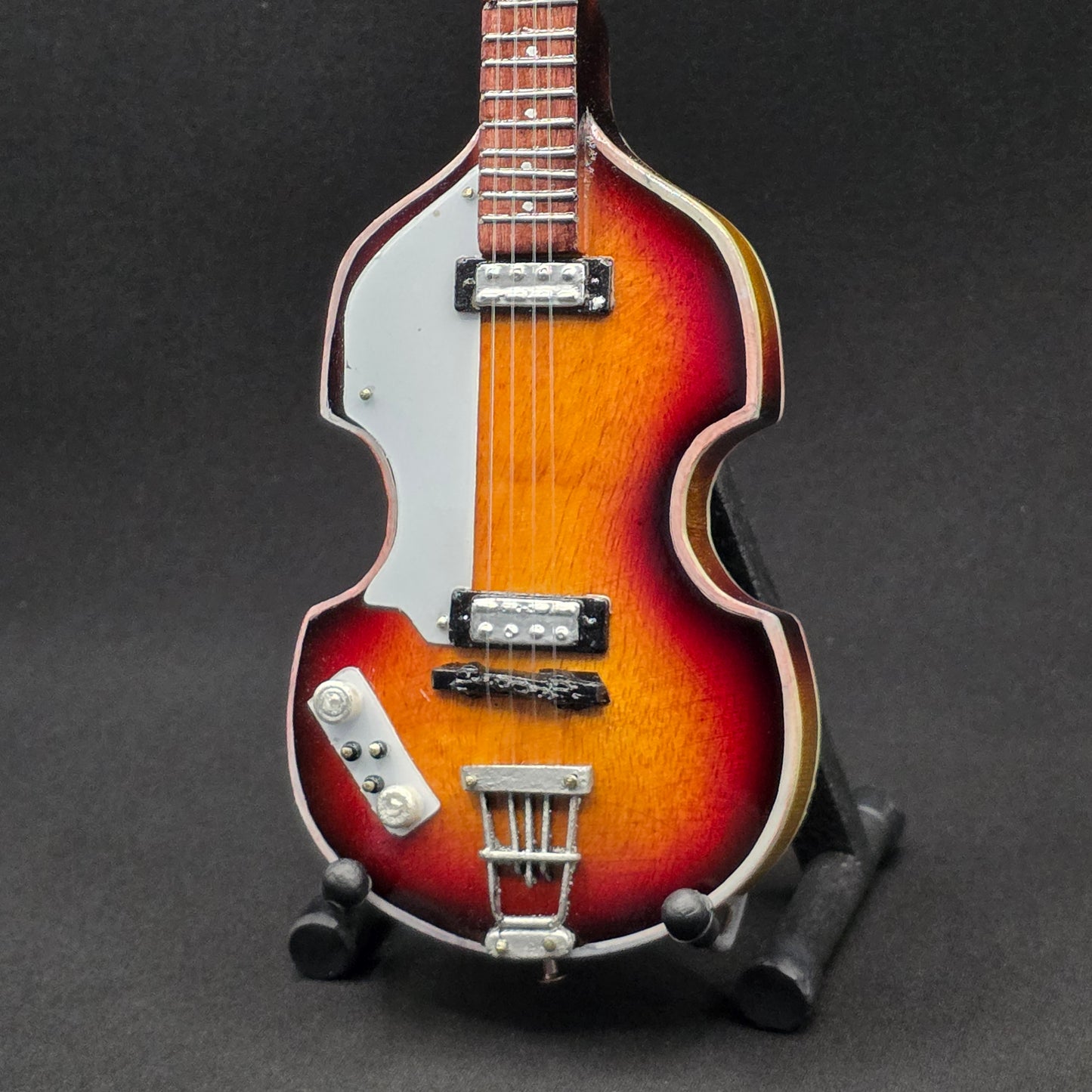 Miniature Guitar - Paul McCartney / The Beatles Hofner Violin Bass - Model Guitar Inc Stand