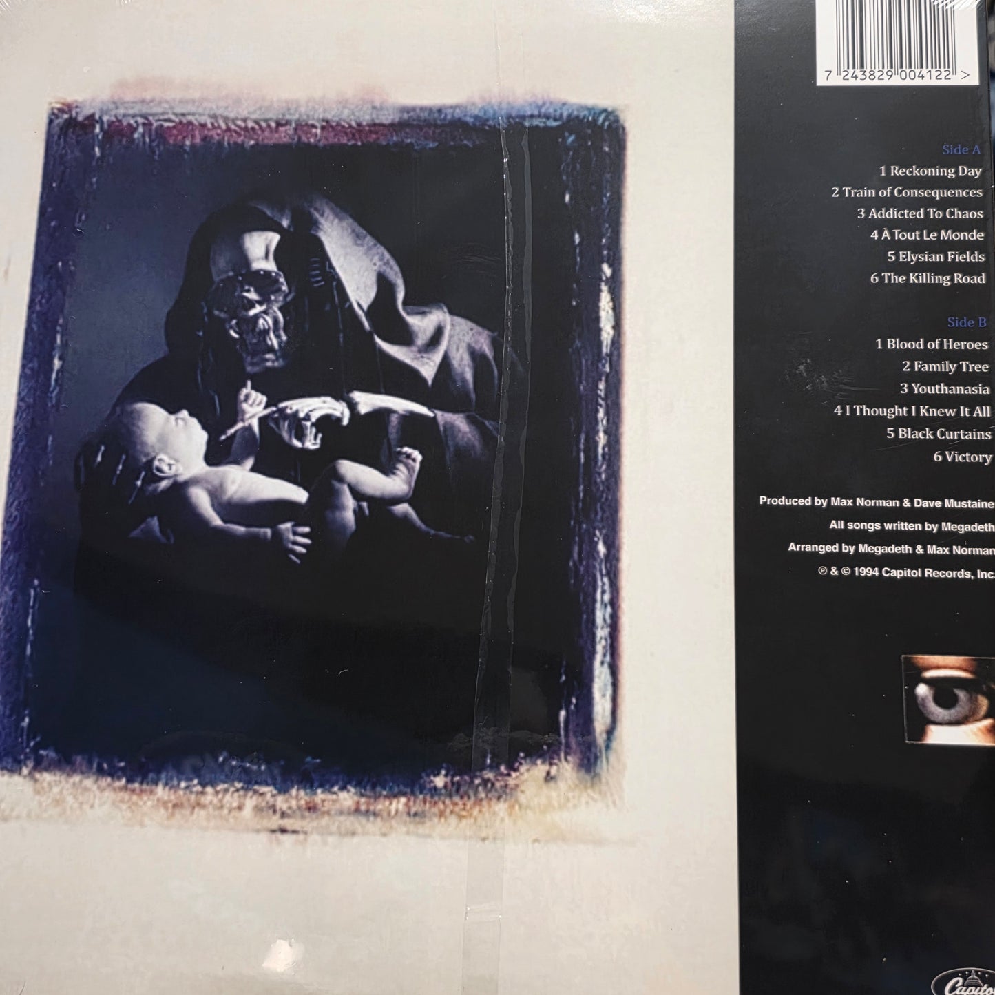 Megadeth - Youthanasia Vinyl Record LP Blue Coloured