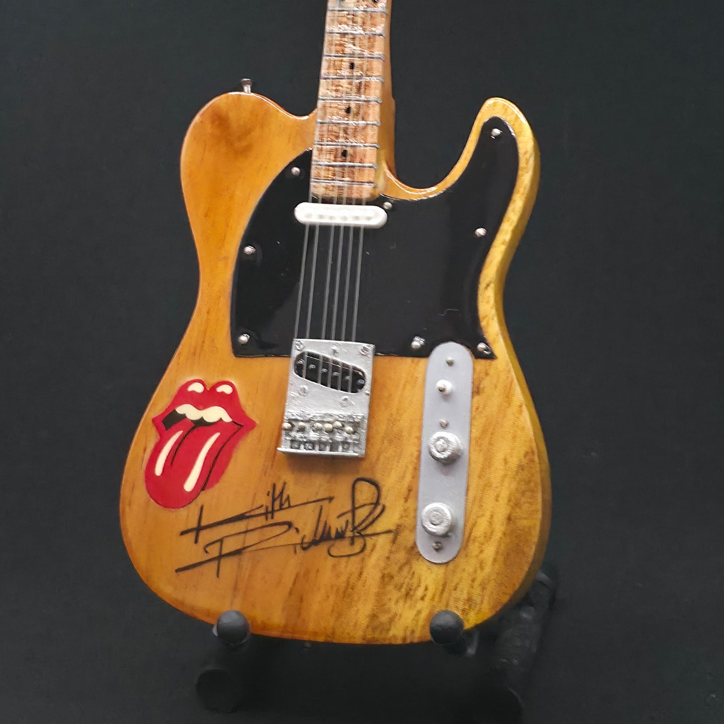Miniature Guitar - Rolling Stones Fender Telecaster - Model Guitar Inc Stand