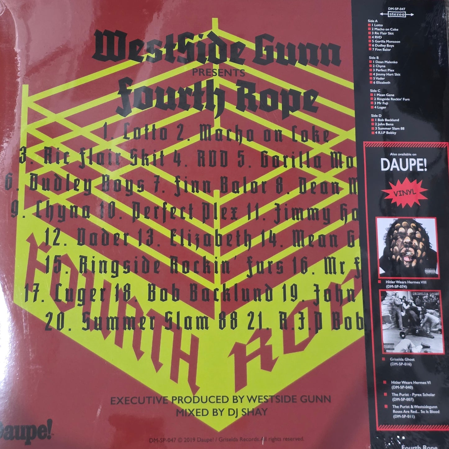 WESTSIDE GUNN - FOURTH ROPE 2LP VINYL RECORD