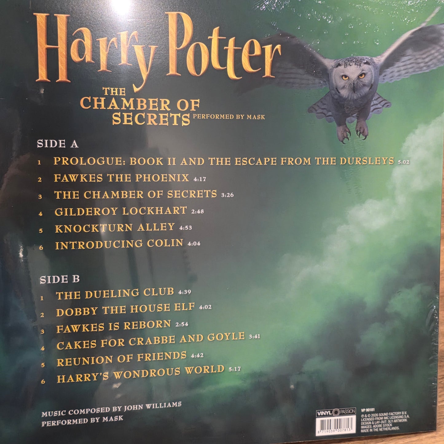Harry Potter - The Chamber Of Secrets Vinyl Record  LP Soundtrack Coloured Vinyl